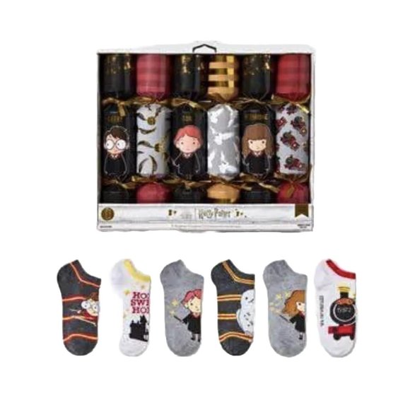 Harry Potter Crackers Women’s Socks Size 4-10 - 6 Pairs Of Socks New - Picture 1 of 12